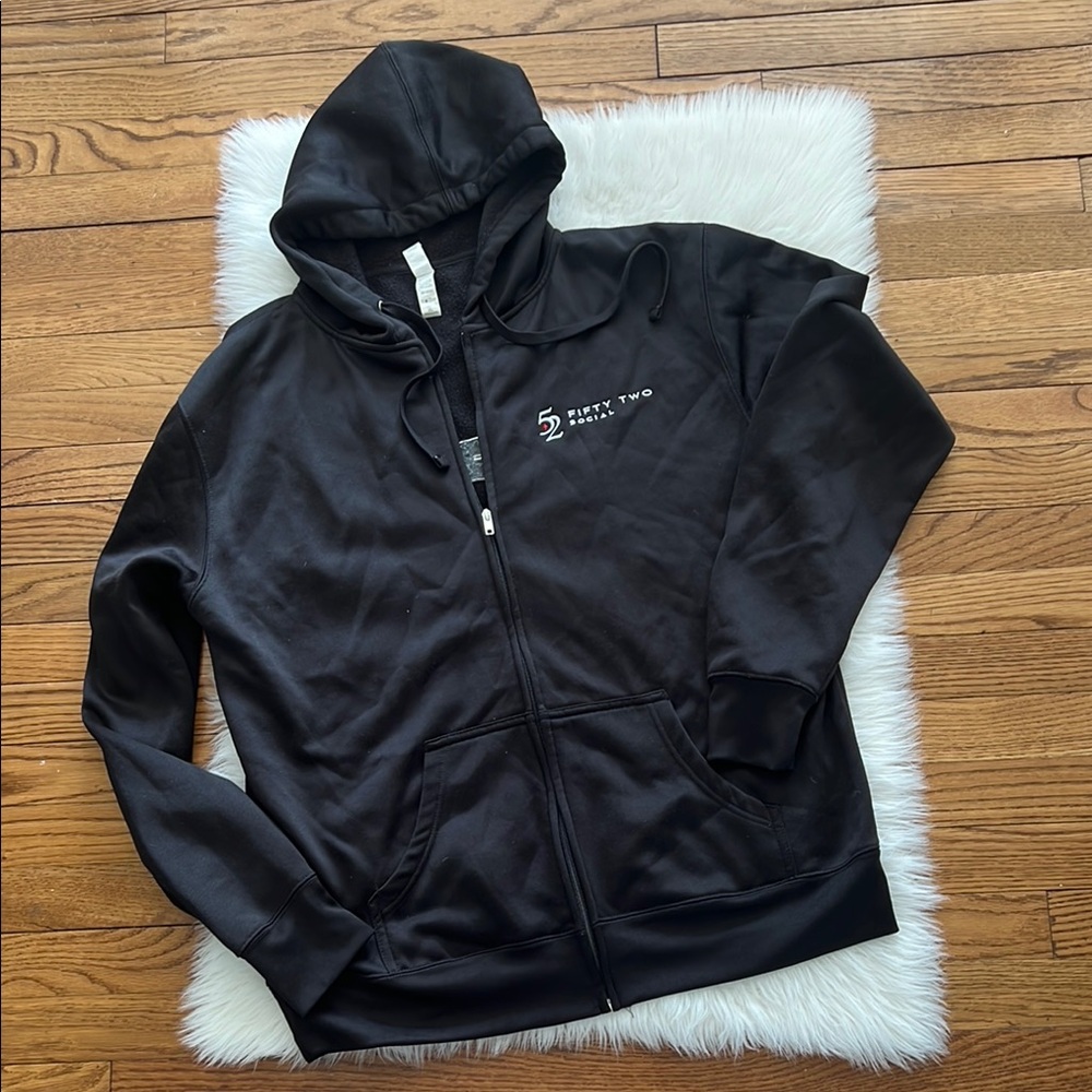 Fifty Two Black Zip-Up Hoodie
